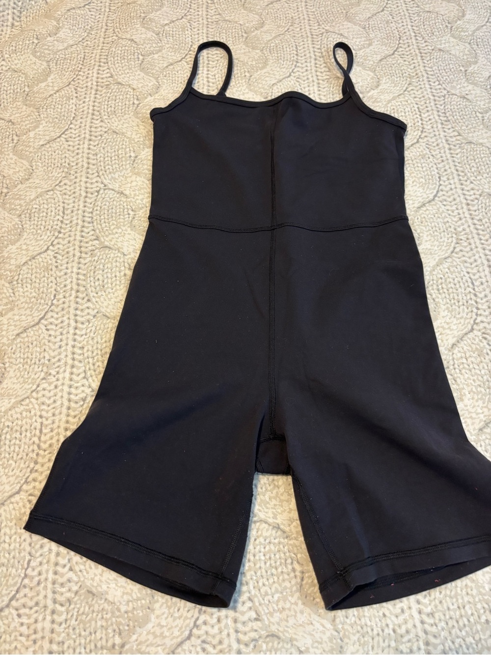 Wilfred Black Spaghetti-Strap Unitard Romper